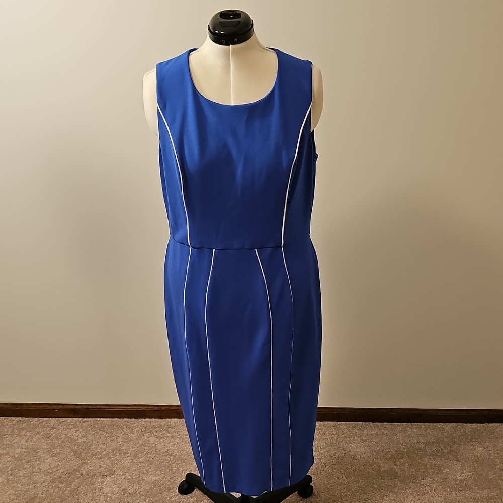 Donna Morgan Royal Blue Midi Dress